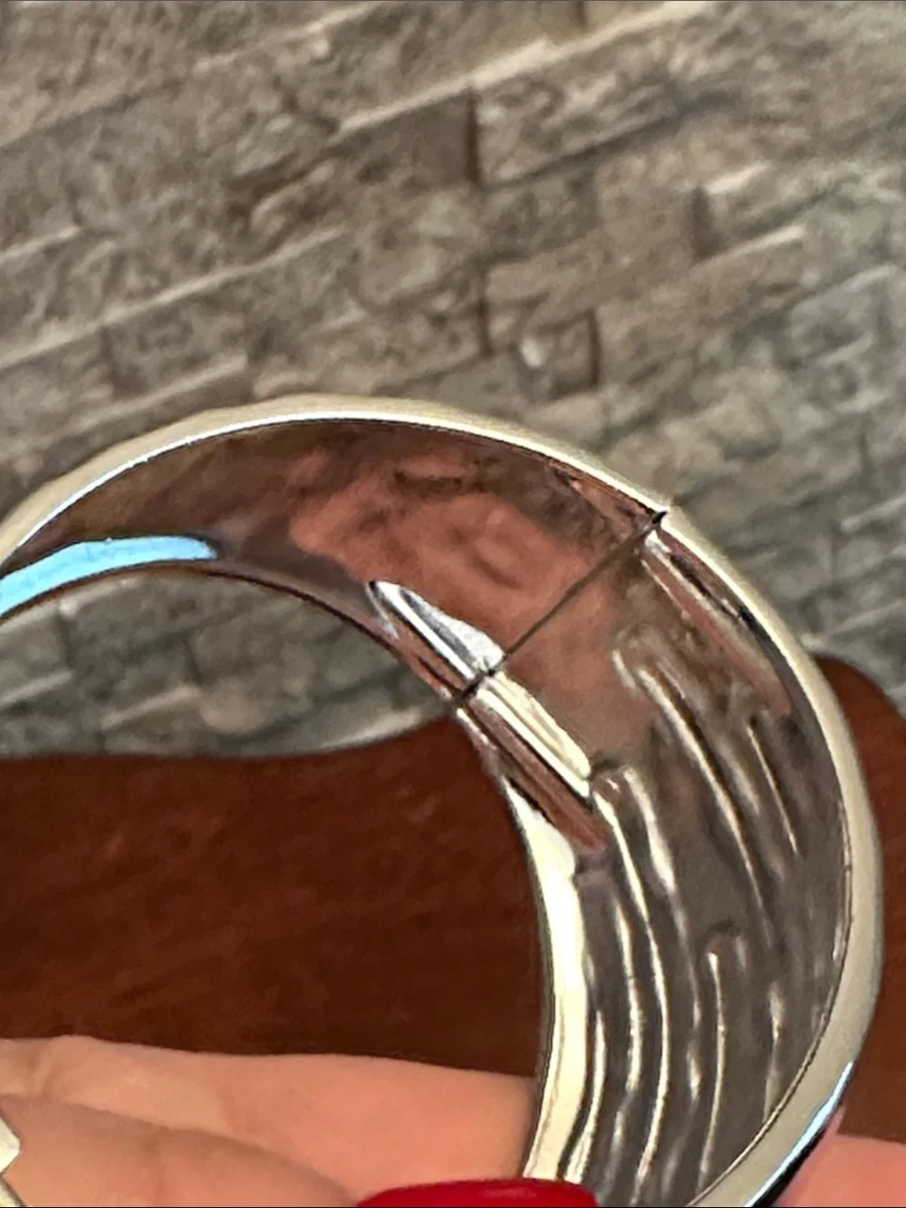 Fashion Jewelry Hammered Silver Wide Cuff Bracelet